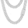 Marke Mode Frau Dropshipping Pass Diamond Tester 20mm 4 Reihen Vvs Moissanit 925 Sterling Silber Miami Cuban Link Kette Halskette