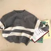 Kindersweaters Jongens Peuters Designer krokodillenborduurwerk Truien Meisjes Jeugdkleding Casual Kindervest kinderkleding Zwart Wit Grijs Tops Truien Jassen