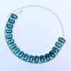 Chains Pattern Fashion Sexy Collar Necklace Rhinestone Luxurious Personalized Blue Accessories Wholesale