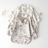 Bibs Burp Cloths Cute Baby Bibs Toddler Waterproof Long Sleeve Apron Cartoon Animals Children Feeding Smock Bib Baby Stuff born Accessories 231006