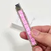ライターノベルティDIYダイヤモンドかわいい喫煙アクセサリーピンク補充可能なブタントーチガスライターの女の子のためのギフト（燃料なし）kudv