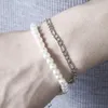 Charme pulseiras elegante brilho pérola corrente jóias pulseira para mulheres senhora simples nicho festa personalizado casal amante