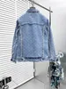 Designer Men's Denim Jacket Fashion Jacket Outdoor Fashion Jacket Blue Washed and Worna Jacket