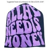 BERETS Y2K BEANIESNEED IS MONEY GRUNGE BEANIE BEANIE KNIT HAT SKULLIES SLOUCHY WOMEN SKULL CAPグラフィック