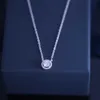 Tiff-Halskette, Designer-Luxus-Modeschmuck, S925-Sterlingsilber, runde Tiejia-Diamant-Halskette, feminin und vielseitig, kleine und elegante, hochwertige Halskette