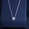 TIFF Kolye Tasarımcısı Lüks Moda Takı S925 STERLING Silver Tiejia Yuvarlak Elmas Kolye Kadınsı ve Çok Sıralı Küçük ve Zarif Yüksek Sınıf Neckchain