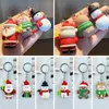 Chaveiros Chaveiro PVC Pingente Chave Boneco de Neve Elk Santa Acessórios