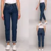 Jeans pour femmes Femmes Mode Vintage Boyfriend Lâche Taille Haute Denim Pantalon Long Plus Taille 25-32