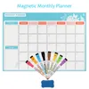 Whiteboards Whiteboard Magnetic Weekly Monthly Planner Kalender för barn Erasable White Board Marker Kylskåp Memo Notes Board Wall Stickers 231009