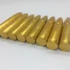 ゴールドアルミニウム合金ミニパイプ弾丸カートリッジスタイルハーブタバコポータブル取り外し可能なフィルターボウル革新的なハンドパイプフィルターマウスピースタバコホルダー