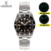 Wristwatches Cronos Luxury Men's Watches 37mm BB54 Vintage Automatic Female End Links Sapphire 20 Bar Waterproof BGW-9 C3 Lum