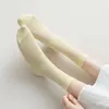 Women Socks 1Pair Korean Style Simple Fashion Hollow Thin Elastic Summer Transparent Glass Silk For Girls Hosiery