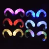 Outros suprimentos de festa de evento Adulto Crianças Simulação Cabra LED Glow Light Sheep Horn DIY Piscando Clipe de Cabelo Gótico Artesanato Rave Traje Halloween Natal 231009