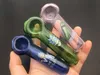 Heady tabaco mão colher de vidro tubos grosso pirex colher bongs queimadores de óleo prego tubo de fumo suporte adicionar logotipo do cliente