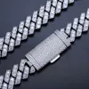 brand fashion woman Dropshipping Hip Hop Jewelry 20mm 1 Row Vvs Moissanite Diamond Iced Out Men 925 Pure Silver Miami Cuban Link Chain Necklace