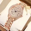 Autres montres Luxury Femmes Regardez avec Diamond Elegant Brand Quartz Bracelet en acier Watches Ladies Zircon Crystal Top Fashion Wristwatch Clock 231009