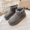 5 cm Platform Hoogte Vrouwen Klassieke Ultra Mini Boot Australische Winter Sneeuw Designer Tasman Tazz Bont Laarzen Slippers Enkel Sherpa Trui Letter6