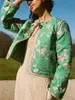 Kadın Ceketleri Kadın Çiçek Nakamı Dantel Yukarı O yaka Ceket Sonbahar 2023 Bayanlar Uzun Kollu Renk Patchwork Gevşek Ceket