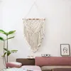 Tapisseries Grande décoration murale en macramé Boho Tapisserie avec pompon Chic Bohème Ornement fait à la main Chambre d'enfant Chambre Appartement Dortoir