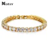 Noter Tennis Bracelets Men Boys Micro Crystal Braslet Male Hand Jewelry Charm Gold Silvercolor Chain Link Braclet Armband265c