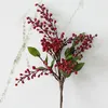 Decorative Flowers TXMON Small Single Branch 8 Heads Leaves Lover Bean Fruit Simulation Flower Arrangement Home Decorate Wedding Handwork