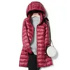 Piumino da donna SEDUTMO Giubbotti invernali Lungo ultraleggero Cappotto casual sottile Piumino Slim Rimuovi Parka con cappuccio ED1275 231009