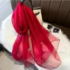 Fsahion Spring New Silk Shawls Scarf for Lady Large Floral Printed Beach Stoles Foulard Female Hijab Thin Bufanda Scarves