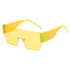 Sunglasses Fashion Oversized One Piece Rimless Women Clear Ocean Lens Eyewear Men Gradient Sun Glasses UV400