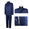 Anime jujutsu kaisen gojo satoru cosplay traje azul calças superiores uniforme escolar halloween carnaval festa roupascosplay