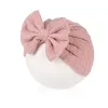 Bébé filles chapeau avec disque fleur nouveau-né infantile tout-petits bonnets casquettes chapeaux enfants noués Turbans bandeau casquette chaude