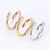 Love Rings Womens Band Ring Jewelry Titanium Steel Single Nail European and American Fashion Street Casual Par Classic Gold SIL238L