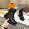 Designer Territory Flat Boots Designer Luxury Women Booties Martin Leather Boot Size