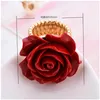 Bagues de cluster Bague en alliage de rose rouge Femme Homme 2021 Corée Accessoires de mode Banquet Bijoux Cadeau Girl179E
