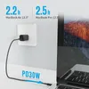 Chargeur rapide USB C 30W PD, adaptateur d'alimentation avec prise US TYPE-C, Port unique pour ISamsung Huawei