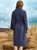 Kvinnors dikerockar 2023 Autumn Silhouette Premium Coat Style Casual Long Classic Polo Collar