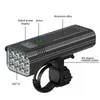 Bike Lights 10000mAh Bicycle Light USB LED Rechargeable Set Mountain Cycle Front Back Highlight 12LED Headlight Lamp Flashlight 231009