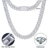 Marque de mode femme Dropshipping Pass Diamond Tester 20mm 4 rangées Vvs Moissanite 925 Sterling Silver Miami Cuban Link Chain Collier