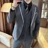 Erkek Suits High-End Sold Renk (Suit Yelek Pantolonları) 3/2 parçalı Kore versiyonu İngiliz tarzı gündelik iş takım elbise düğün