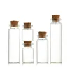 Dia 22mm glass bottle with cork stopper 6ml 8ml 10ml 12ml 17ml 20ml 30ml transparent mini wishing vials test tube Hprce