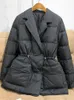 Parkas Fitaylor Kış Kadınları Beyaz Ördek Ceket Kadın Çentik Yaka Çift Kelime Kruvaze Breasted Lady Ladystring Puffer Outwear 231009