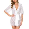 Mulheres sleepwear moda perspectiva renda camisola profunda decote em v casa noite veste conjunto europeu e americano diversão nightwear sleep wear