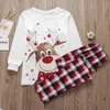 Jackets Christmas Family Matching Pajamas Adults Kids Family Matching Outfits TopPants 2PCS Xmas Sleepwear Pyjamas Baby Jumpsuit 231009