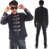 Ternos masculinos homens diamante projetos trajes de palco para cantores lantejoulas blazer roupas de dança jaqueta vestido punk gola preto