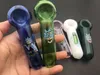 Heady tabaco mão colher de vidro tubos grosso pirex colher bongs queimadores de óleo prego tubo de fumo suporte adicionar logotipo do cliente