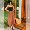 Partykleider Mode Sexy Hosenträger A-Linie Plissee Kleid Sommer Frauen Lange Midi Maxi Sommerkleid Elegante Strand Geburtstag Kleidung 2023