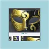 Party Masks Party Masks Women Men Mask Carving Flower Mardi Gras Masquerade Halloween Cosplay Dress Ball Performance Mens Festive Chri Dhqol