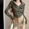 Frauen Hoodies Streetwear Frauen Camouflage Harajuku Mode Dünne Lange BF Sweatshirts Herbst Koreanische Casual Alle-spiel Kleidung