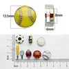 100 pc/lot 8mm baseball football football basket-ball sport toboggan charme bijoux à bricoler soi-même résultats adaptés pour 8MM bracelet en cuir bracelet comme cadeau