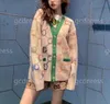 Designer Fashion Sticke G-Letter Brand Casual Cashmere Cardigan Women's Warm and Sexy Woolen tröja