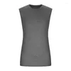 Débardeurs pour hommes hommes S séchage rapide haut de course col rond sans manches entraînement musculaire gymnase Fitness entraînement Sport t-shirt gilet